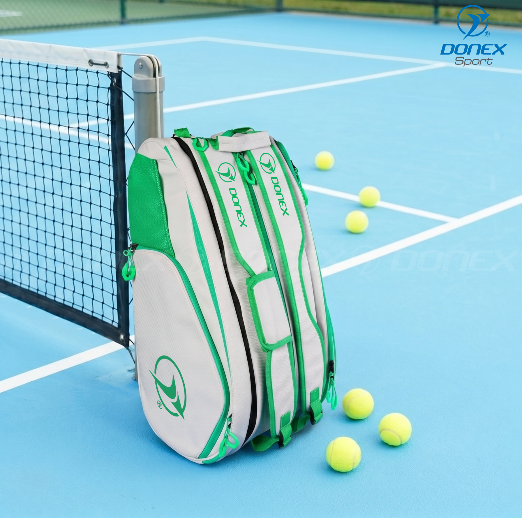 Balo thể thao Donex Gear BB-1606 trắng phối xanh lá